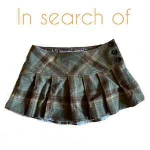 ISO green plaid Abercrombie & Fitch mini pleated skirt